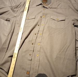 Men's long sleeve pearl snap button down xl Northwest territory shirt